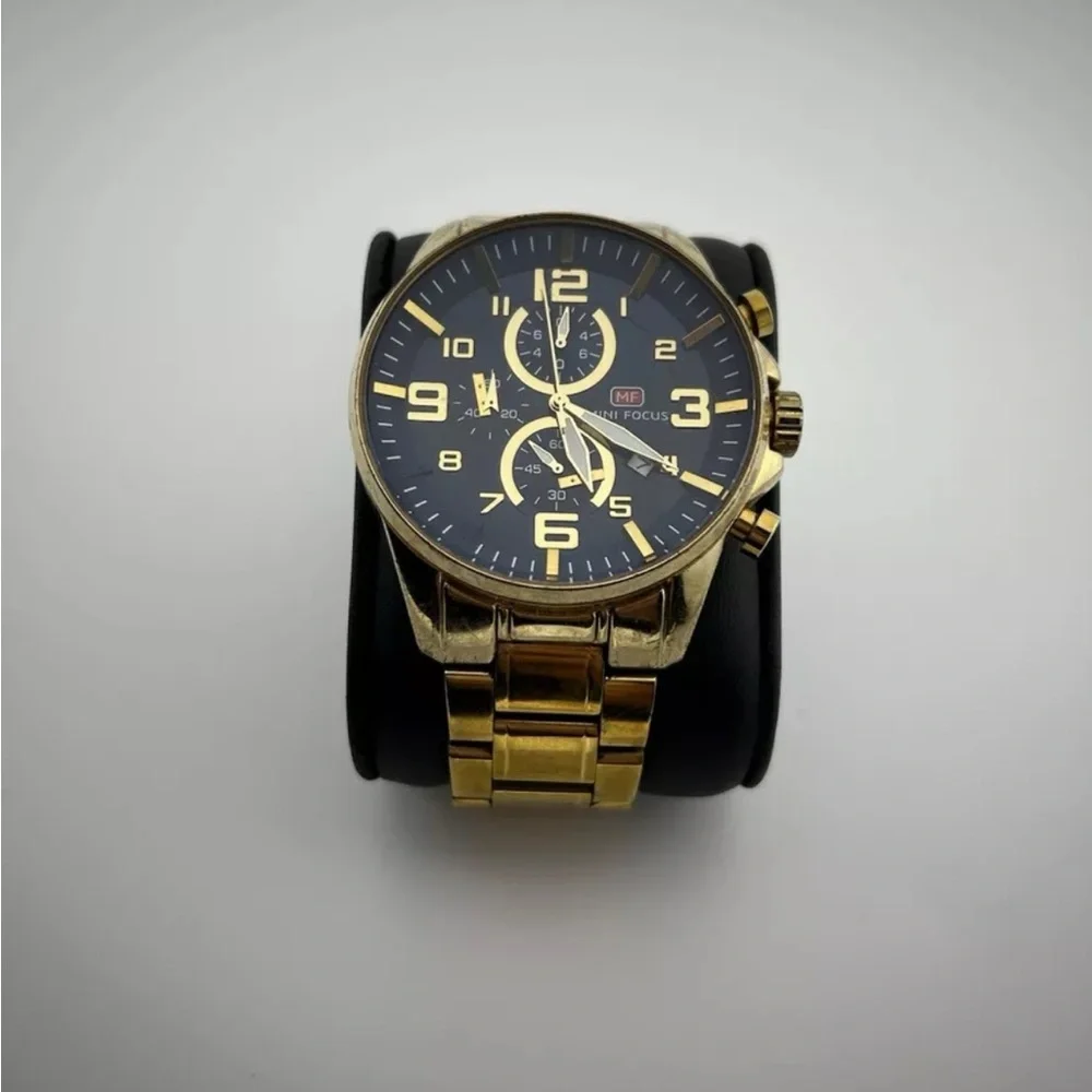 MINI FOCUS Mens Quartz Watches Stainless Steel Waterproof Wristwatch #55 works